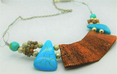 Gargantilla mamey turquesa