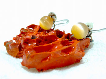 Aretes nopal tangerina