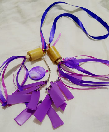 Collar burbuja morada