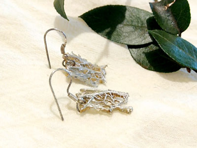 Aretes nopal plateado