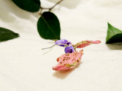 Aretes nopal mora rosa