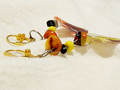 Aretes pasta  otoño